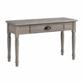 Schreibtisch 120 x 55 x 76 cm Holz Grau mit Schublade im Landhausstil
