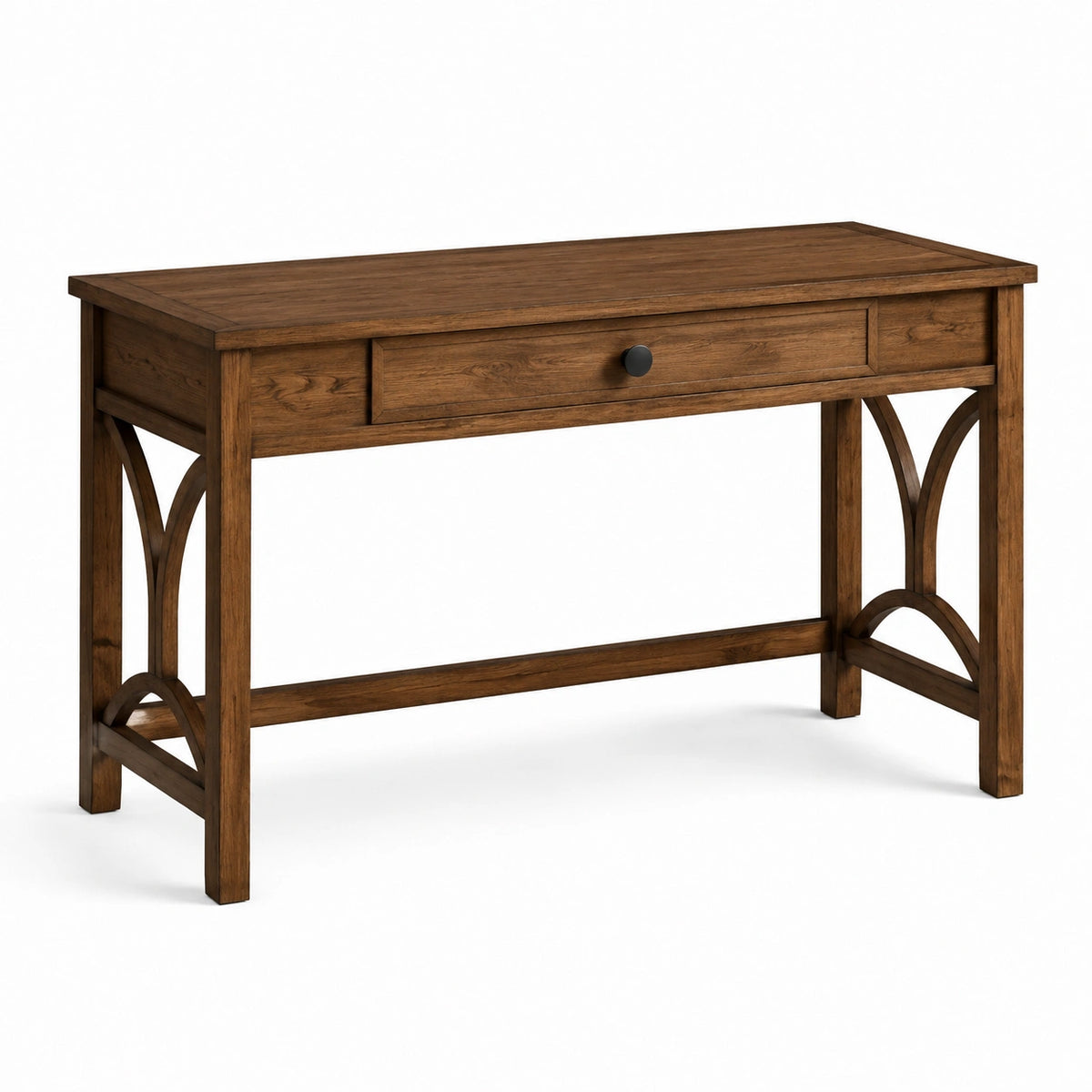 Schreibtisch 120 x 55 x 76 cm Holz Dunkelbraun mit Schublade klassisch