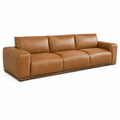 3-Sitzer-Sofa 230×95×85 cm in Cognacbraun mit Bezug in Lederoptik - modernes Wohnzimmermöbel